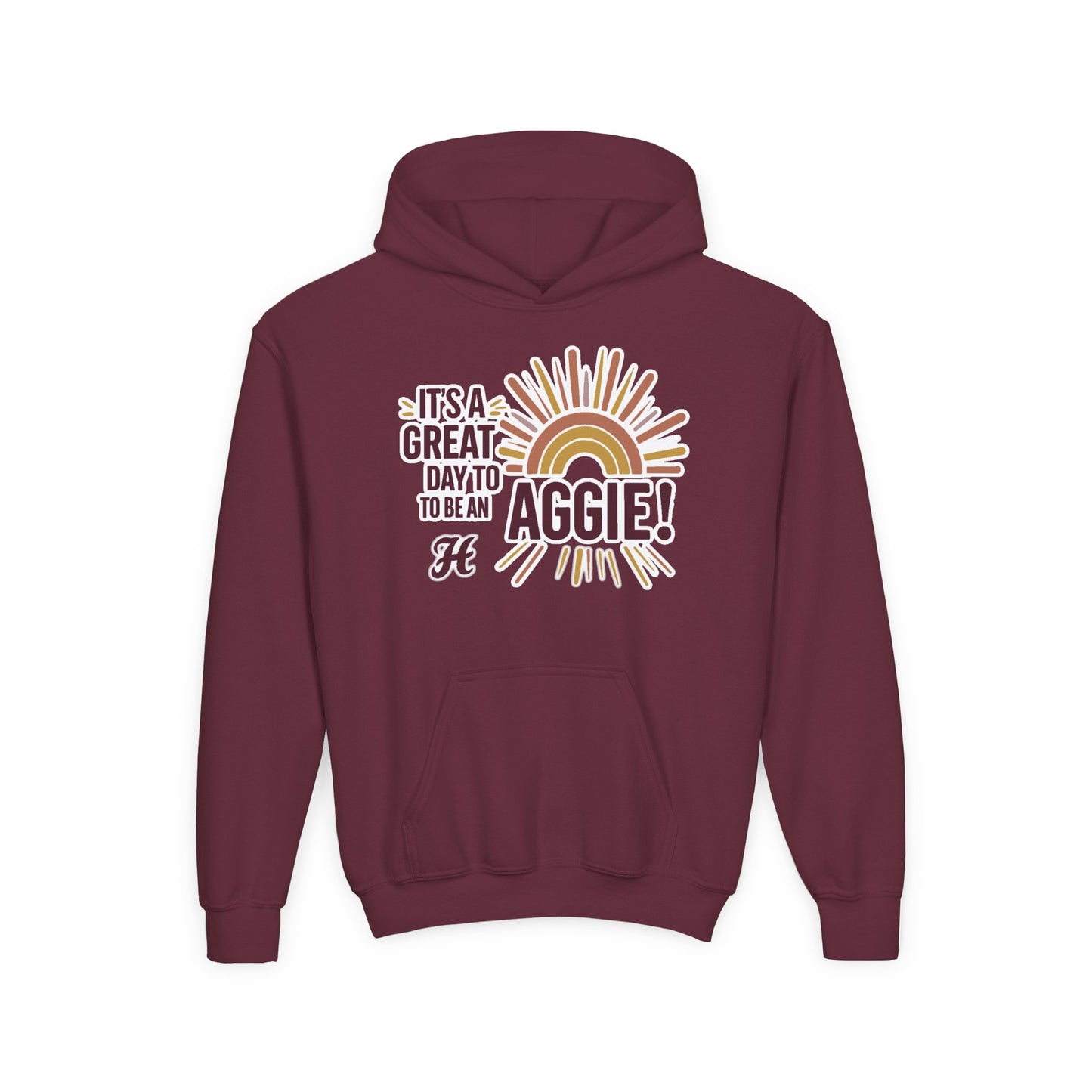 Youth Hoodie Sweatshirt \ It's a Great Day to be an Aggie! \ GDA1