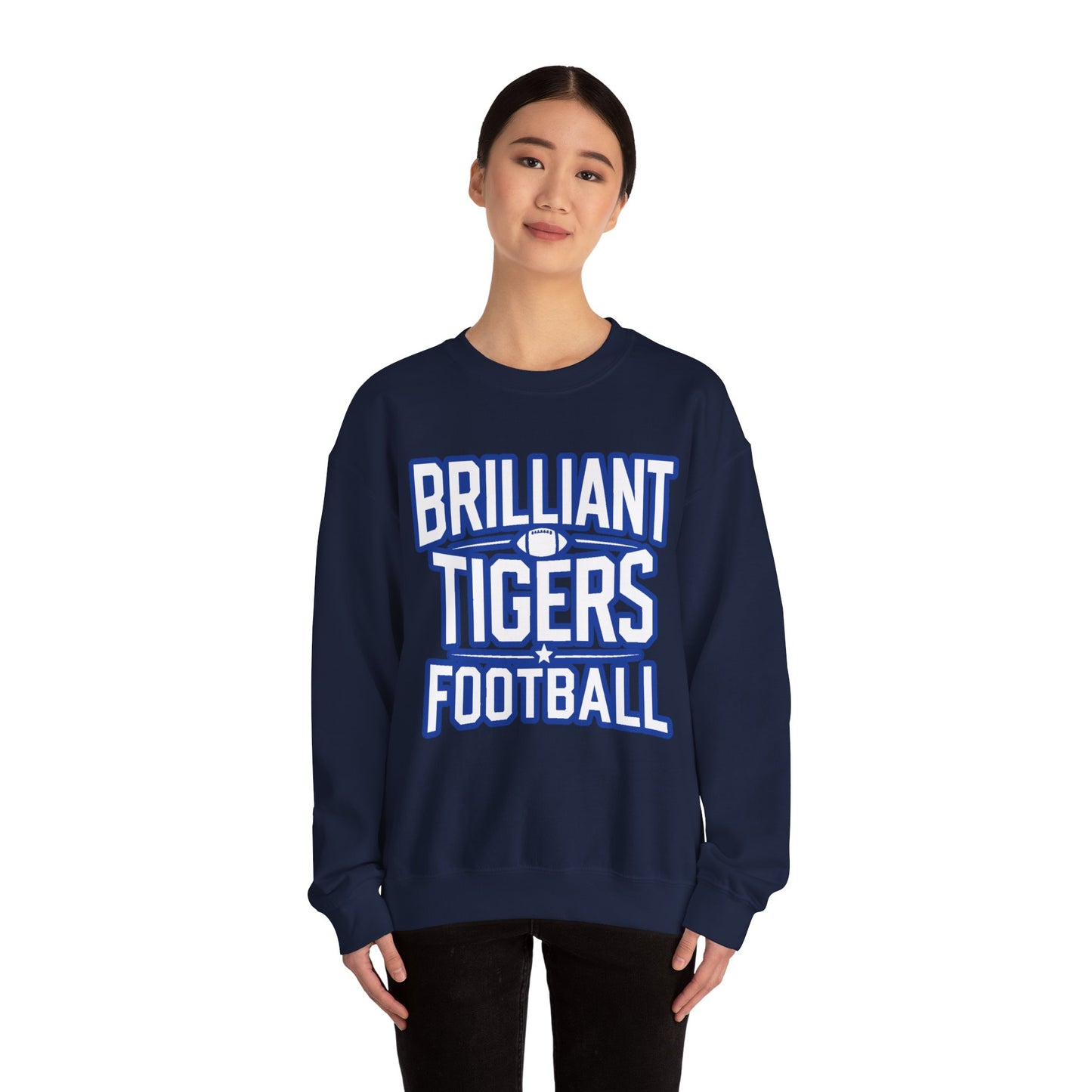 Adult Crewneck Sweatshirt \ Brilliant Tigers Football \ BTF1