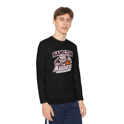 Youth Long Sleeve Tee \ Hamilton Aggies Basketball \ HABB1