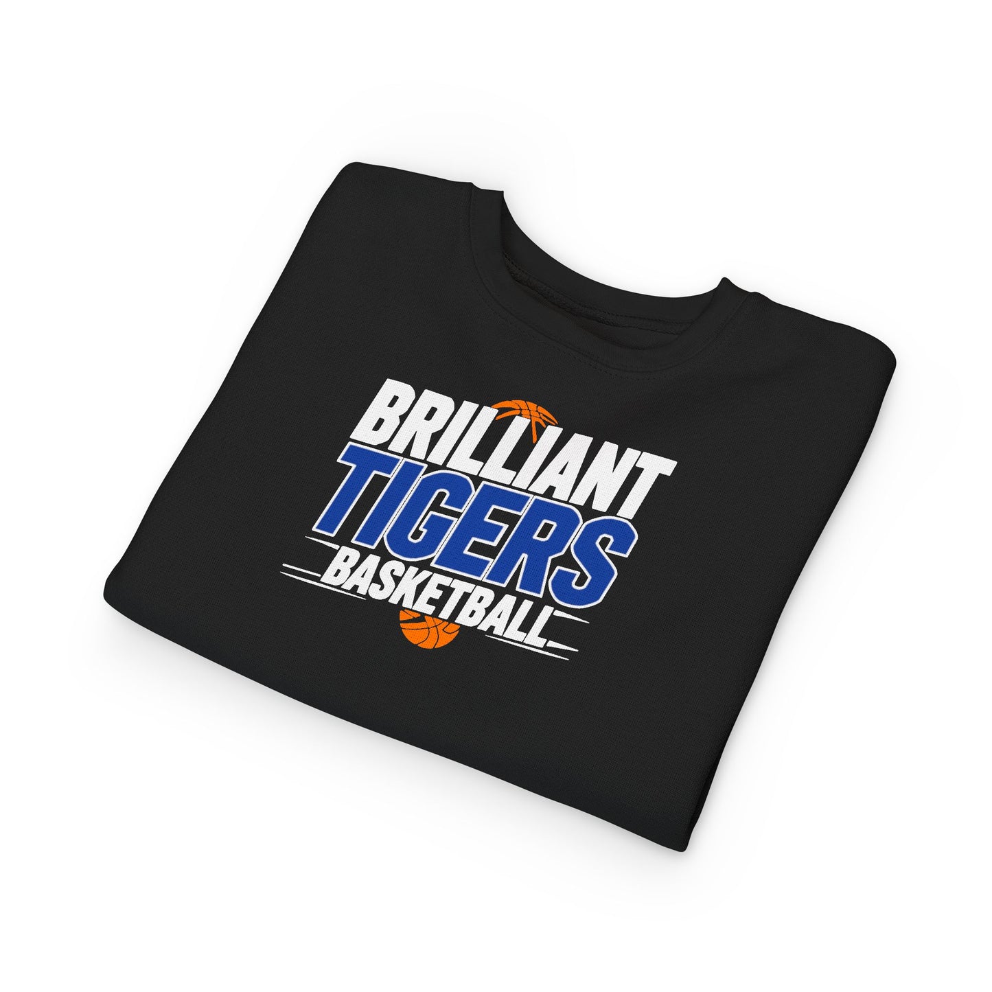 Toddler Crewneck Sweatshirt \ Brilliant Tigers Basketball \ BTBK1