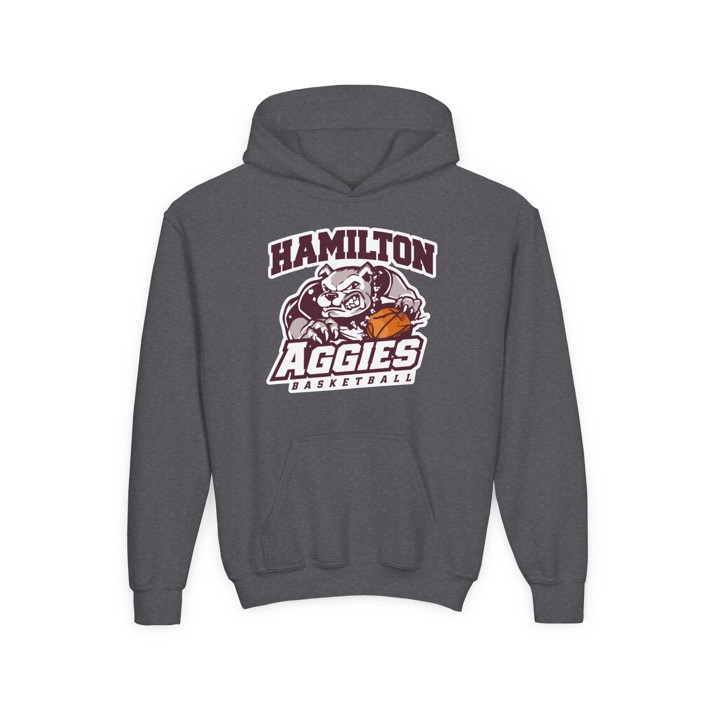 Youth Hoodie Sweatshirt \ Hamilton Aggies Basketball \ HABB1