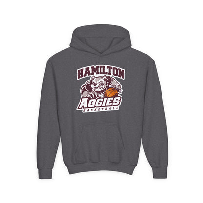 Youth Hoodie Sweatshirt \ Hamilton Aggies Basketball \ HABB1