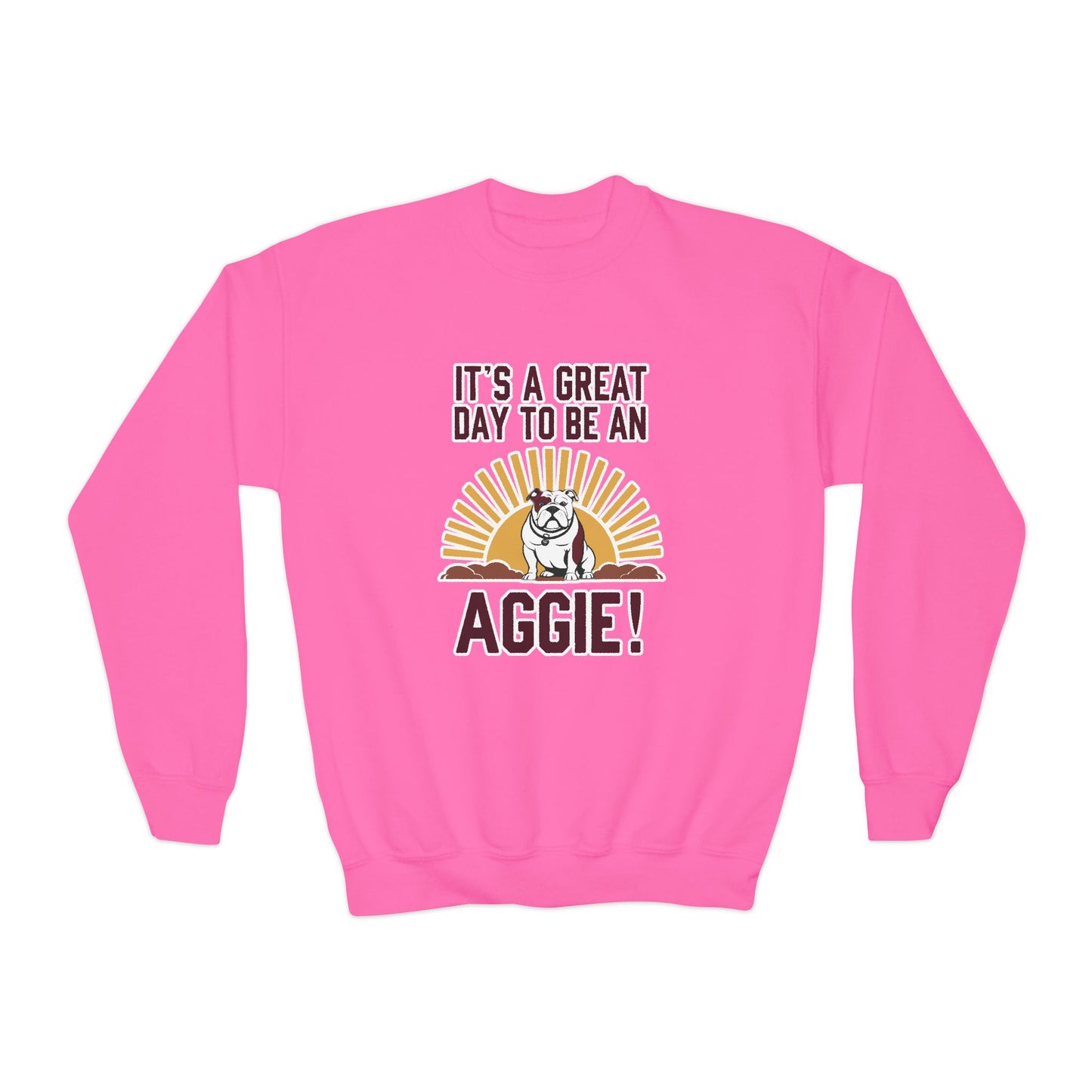 Youth Crewneck Sweatshirt \ It's a Great Day to be an Aggie! \ GDA4
