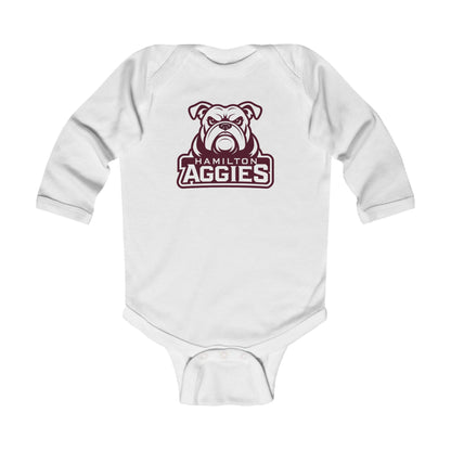 Long Sleeve Baby Bodysuit \ Hamilton Aggies \ HA4
