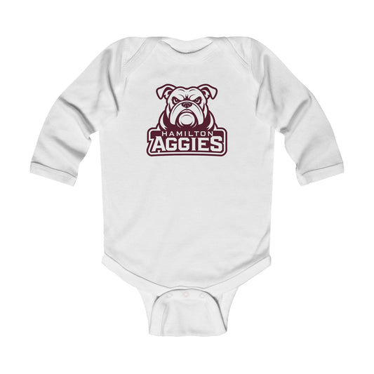 Long Sleeve Baby Bodysuit \ Hamilton Aggies \ HA4