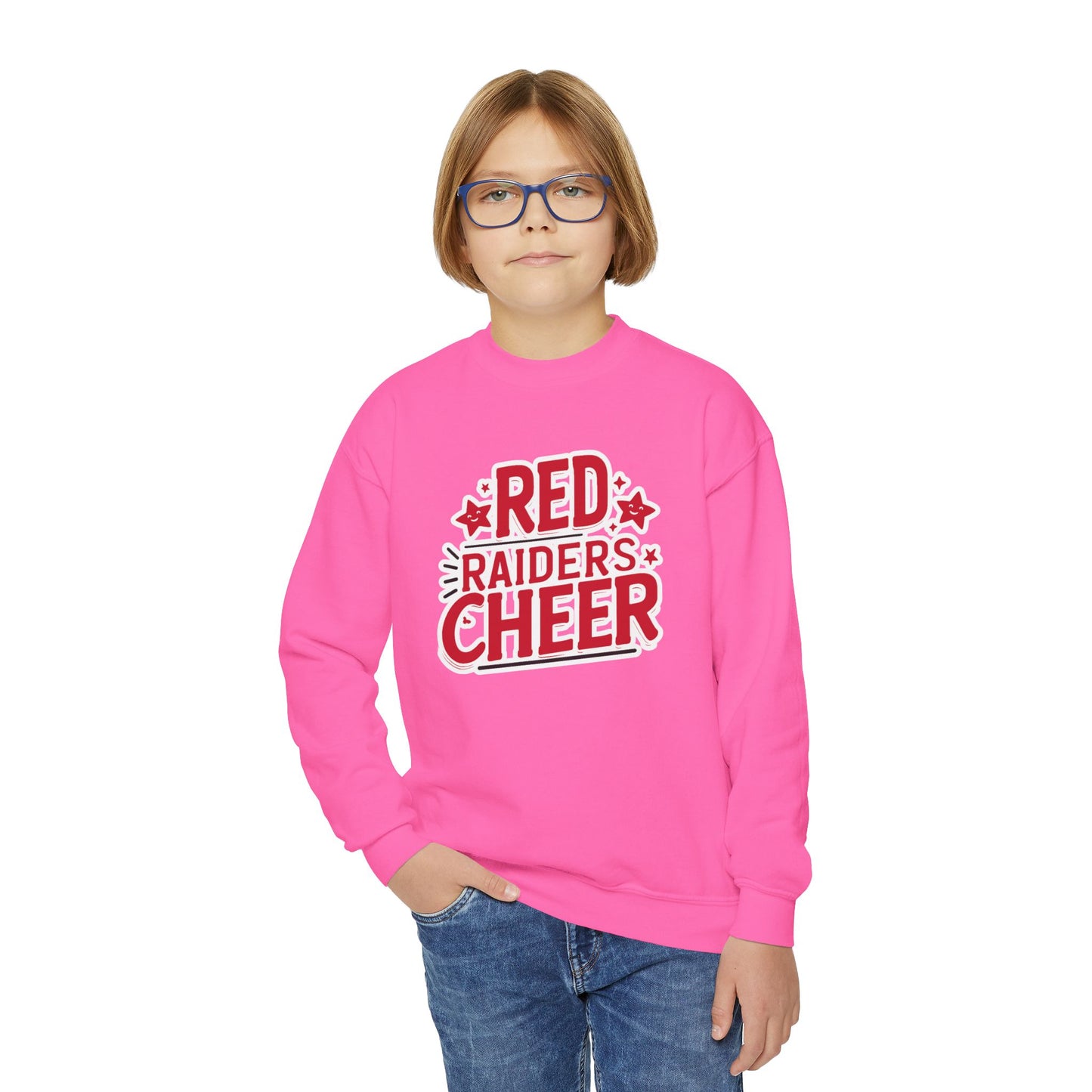 Youth Crewneck Sweatshirt \ Marion County Red Raiders Cheer \ MCC2
