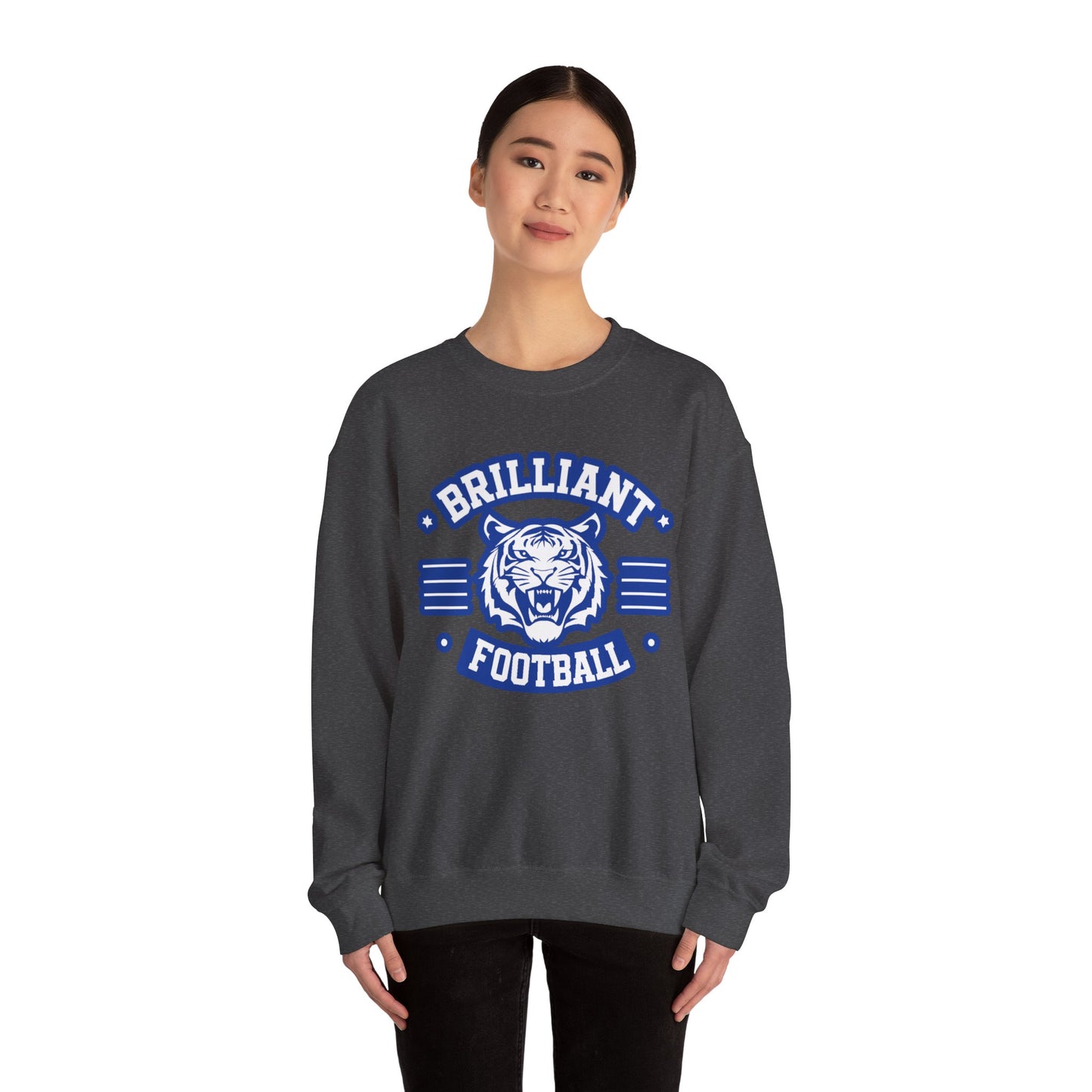 Adult Crewneck Sweatshirt \ Brilliant Tigers Football \ BTF2