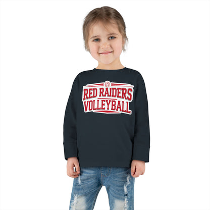 Toddler Long Sleeve Tee \ Marion County Red Raiders Volleyball \ MCV2
