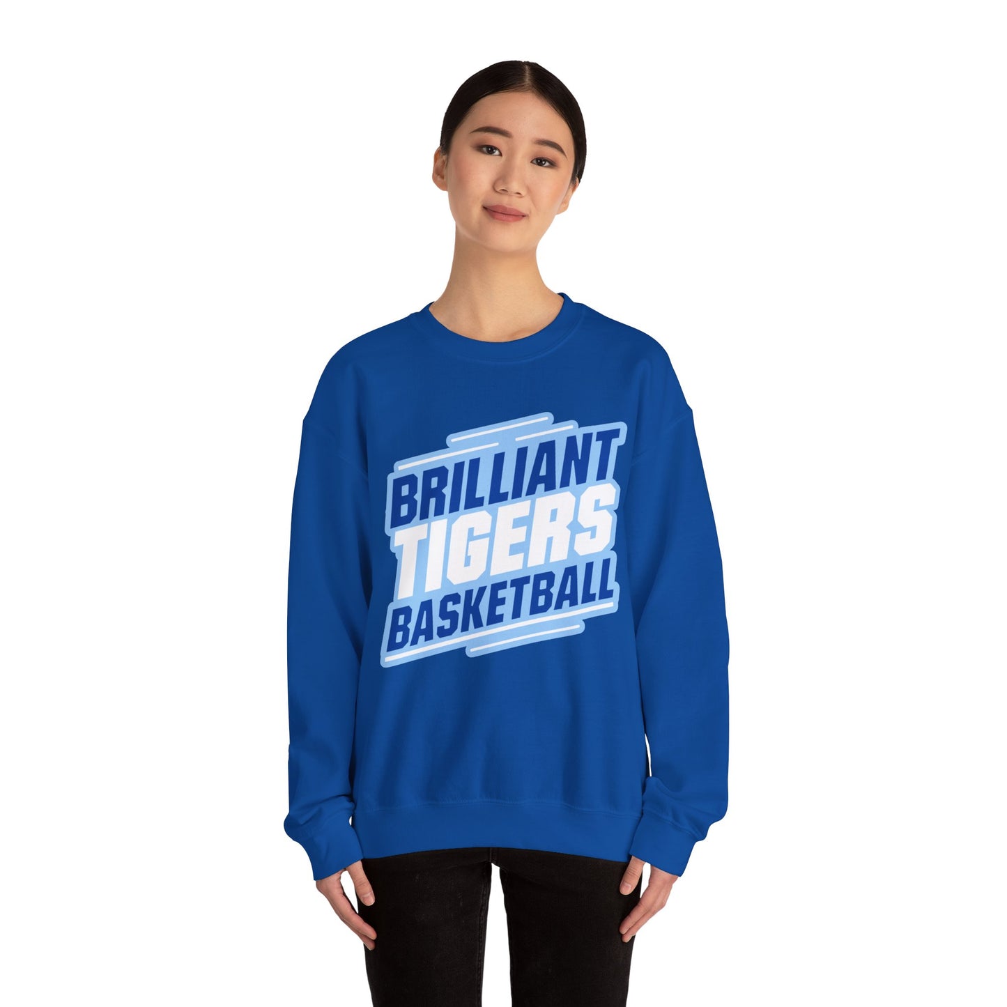 Adult Crewneck Sweatshirt \ Brilliant Tigers Basketball \ BTBK2