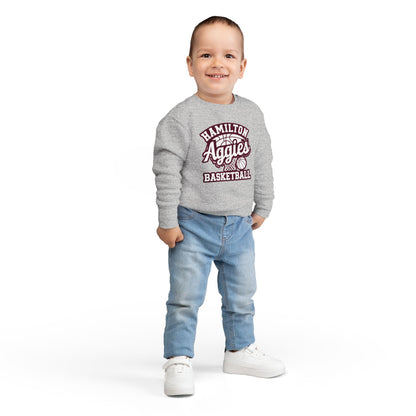 Toddler Crewneck Sweatshirt \ Hamilton Aggies Basketball \ HABBG1