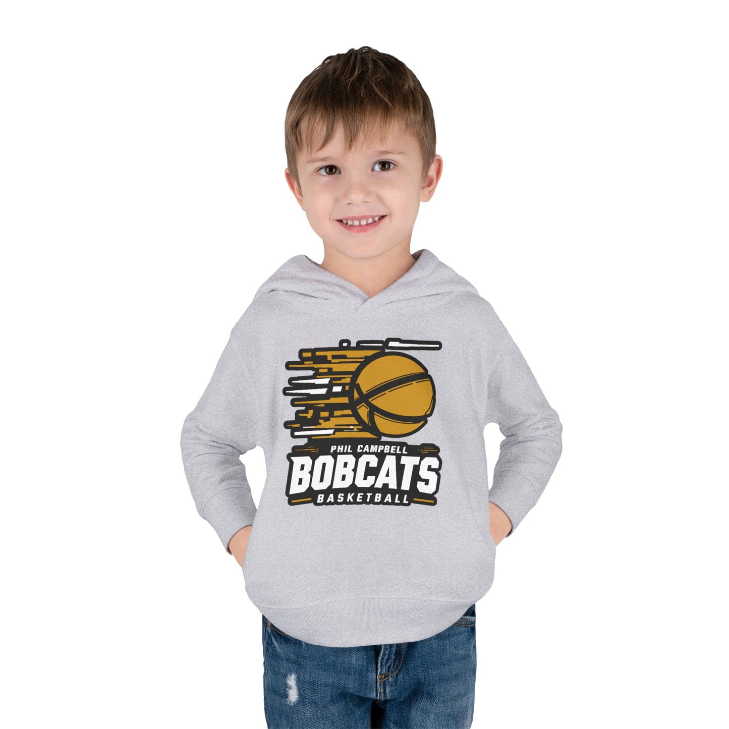 Toddler Hoodie Sweatshirt \ Phil Campbell Bobcats Basketball \ PCBBK2