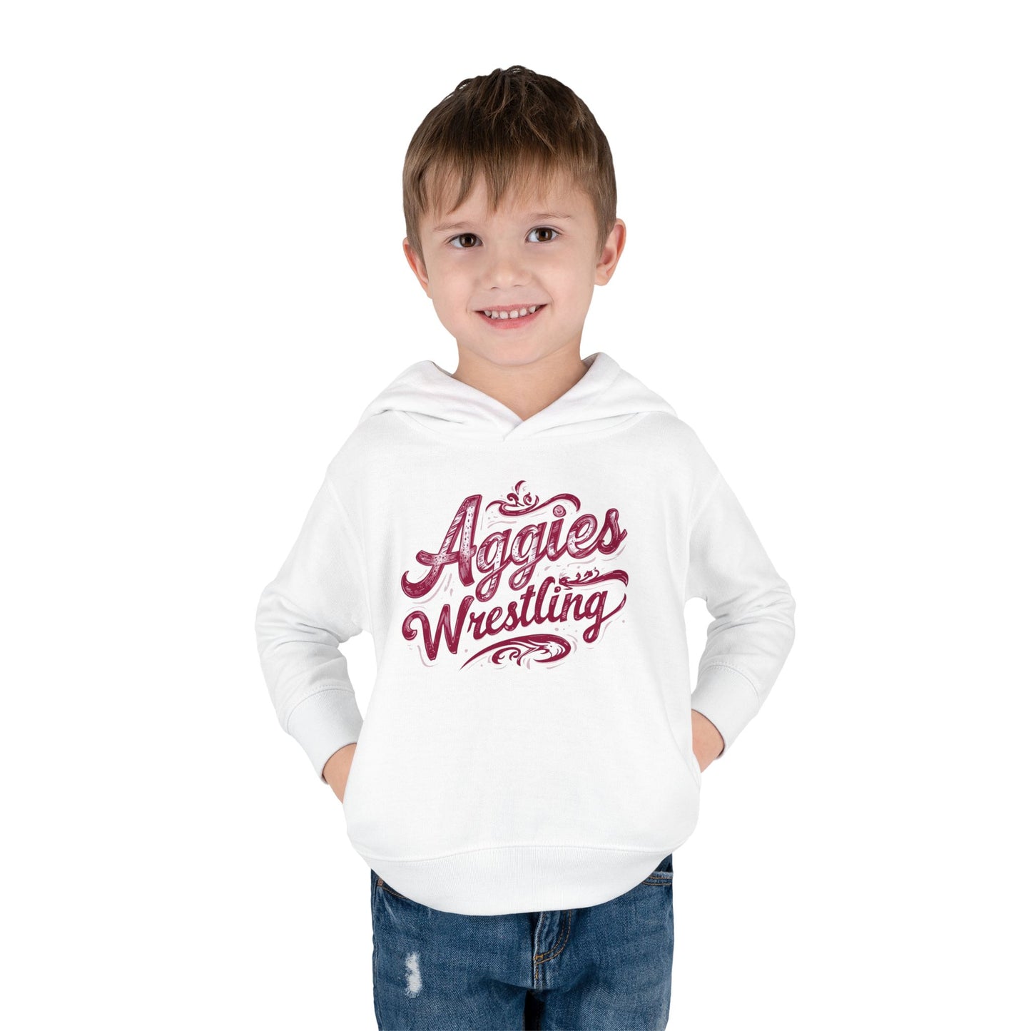 Toddler Hoodie Sweatshirt \ Hamilton Aggies Wrestling \ HAWG2