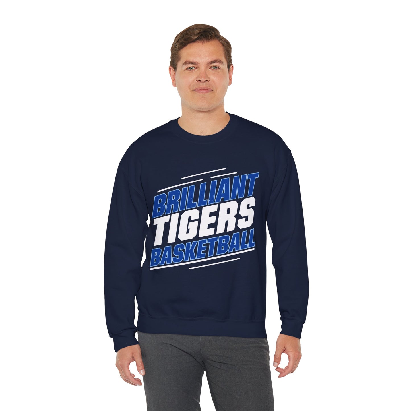 Adult Crewneck Sweatshirt \ Brilliant Tigers Basketball \ BTBK2