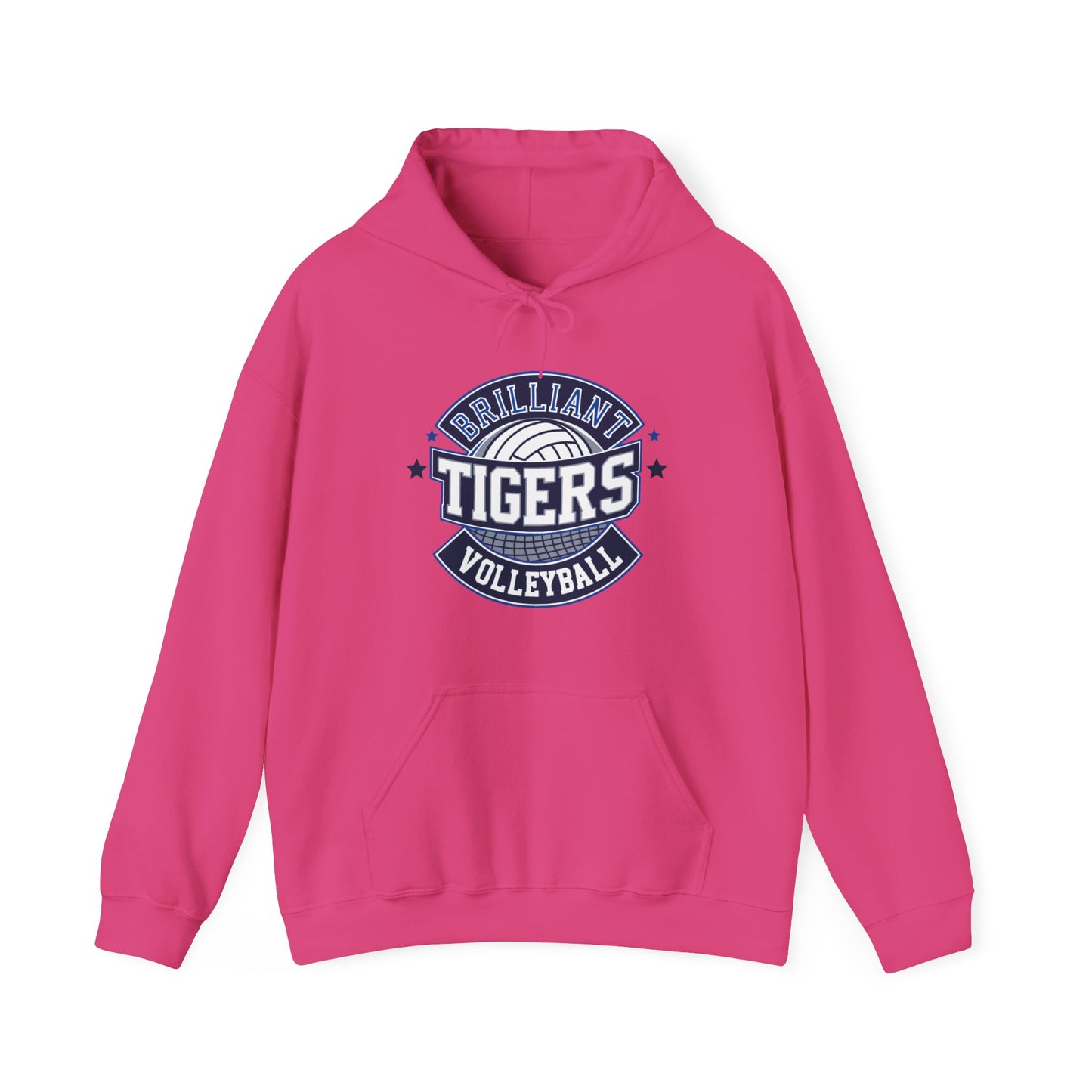 Adult Hoodie Sweatshirt \ Brilliant Tigers Volleyball \ BTV1