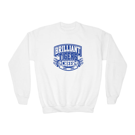 Youth Crewneck Sweatshirt \ Brilliant Tigers Cheer \ BTC1