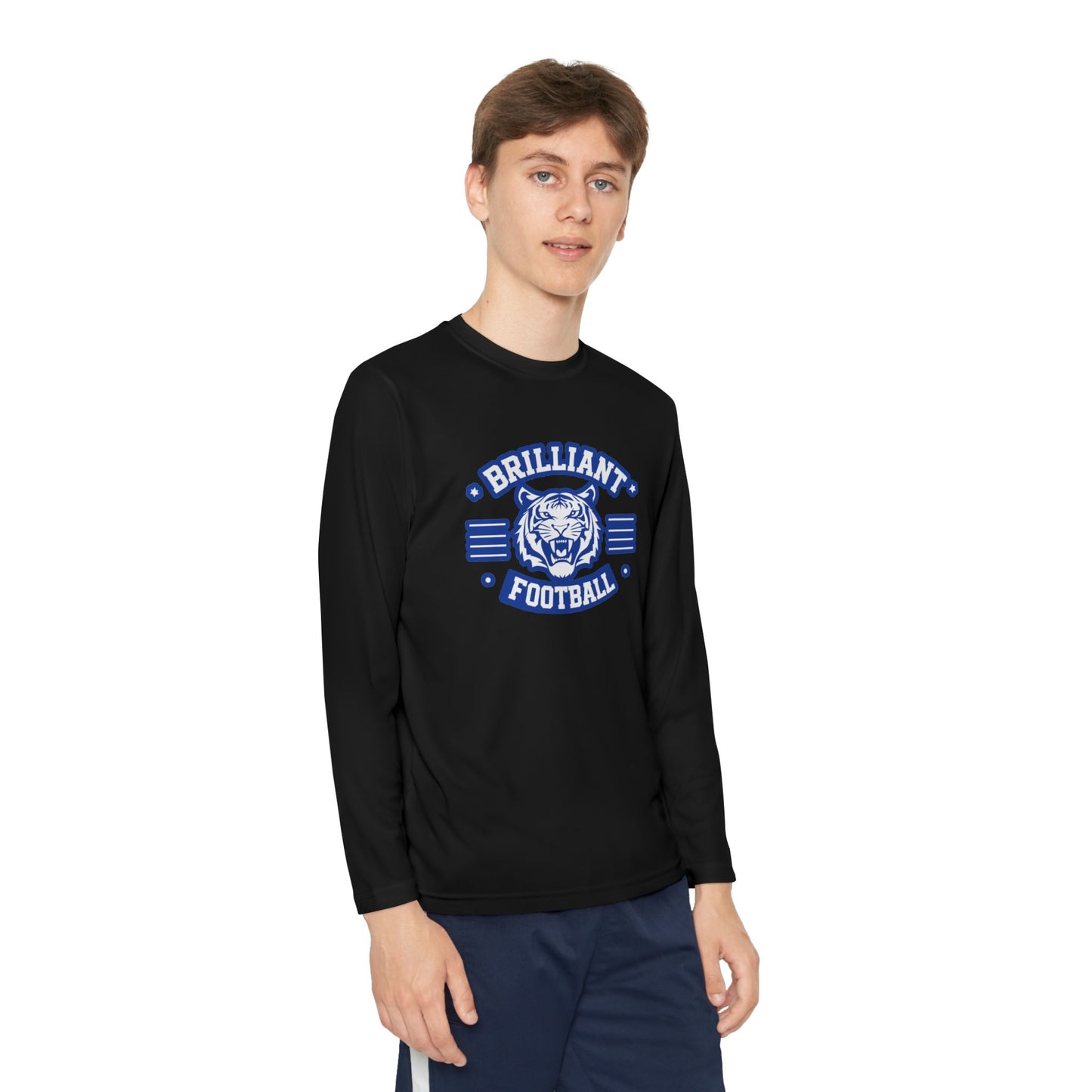 Youth Long Sleeve Tee \ Brilliant Tigers Football \ BTF2
