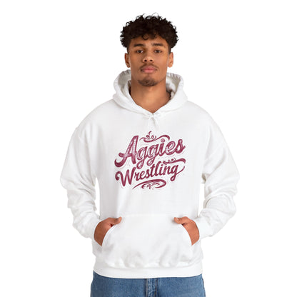 Adult Hoodie Sweatshirt \ Hamilton Aggies Wrestling \ HAWG2
