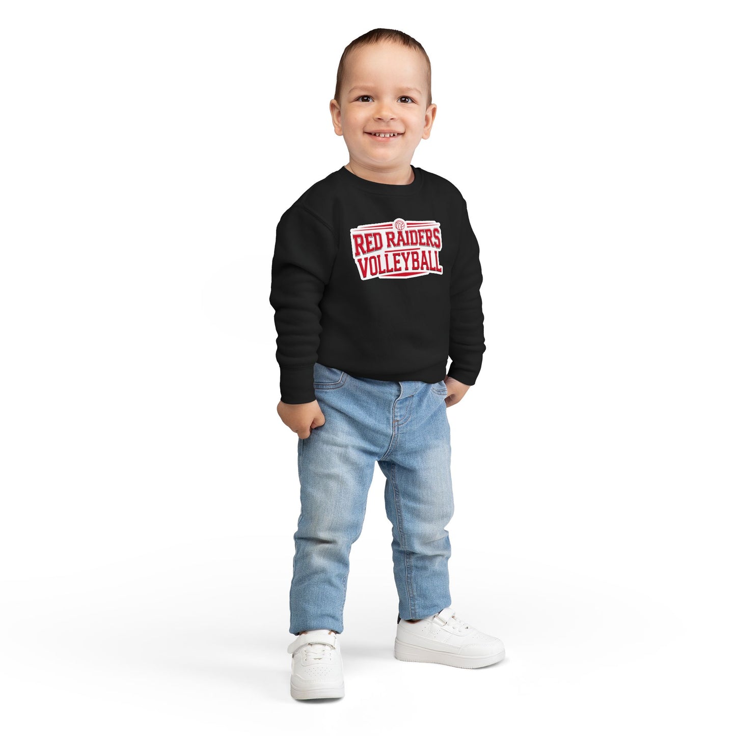 Toddler Crewneck Sweatshirt \ Marion County Red Raiders Volleyball \ MCV2