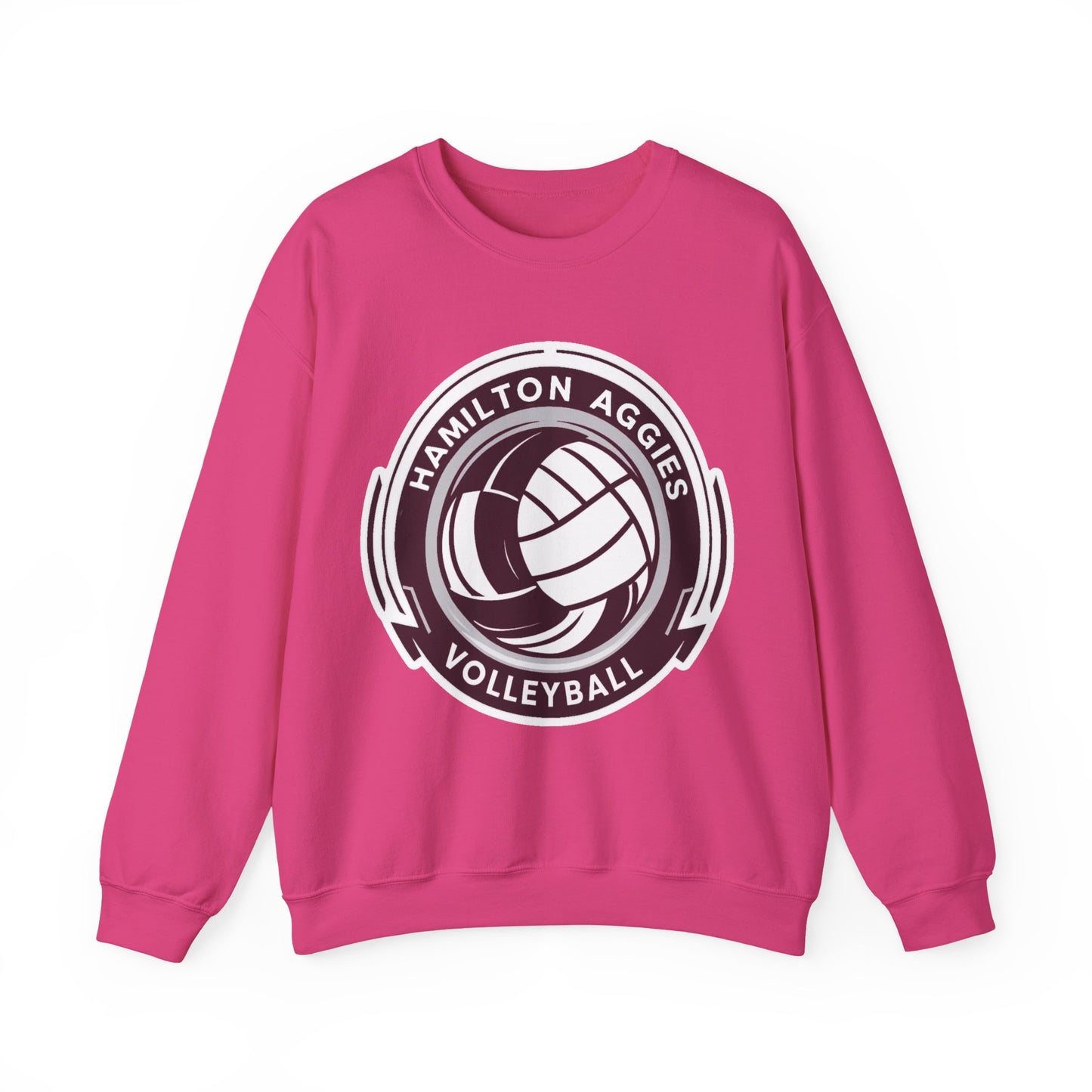 Adult Crewneck Sweatshirt \ Hamilton Aggies Volleyball \ HAV1