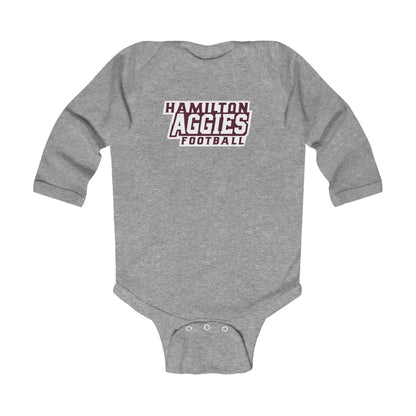 Long Sleeve Baby Bodysuit \ Hamilton Aggies Football \ HAF1