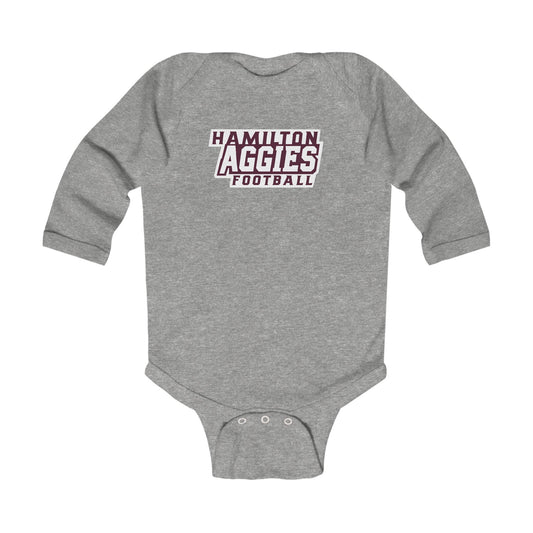 Long Sleeve Baby Bodysuit \ Hamilton Aggies Football \ HAF1