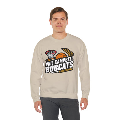 Adult Crewneck Sweatshirt \ Phil Campbell Bobcats Basketball \ PCBBK1