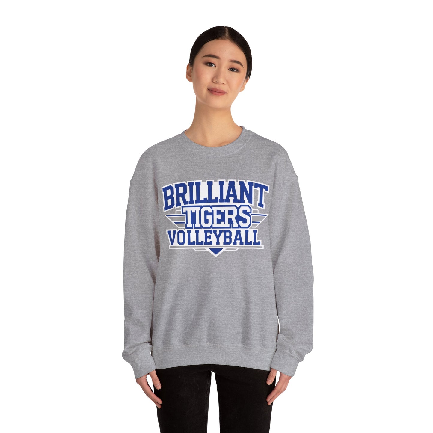 Adult Crewneck Sweatshirt \ Brilliant Tigers Volleyball \ BTV2