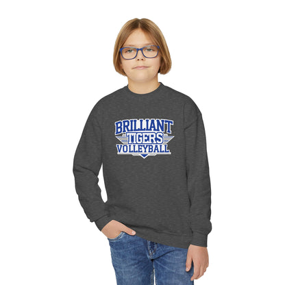 Youth Crewneck Sweatshirt \ Brilliant Tigers Volleyball \ BTV2