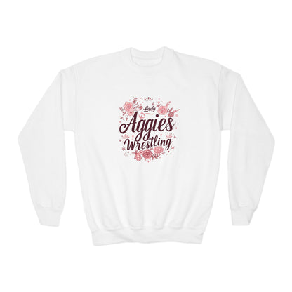 Youth Crewneck Sweatshirt \ Hamilton Aggies Wrestling \ HAWG1