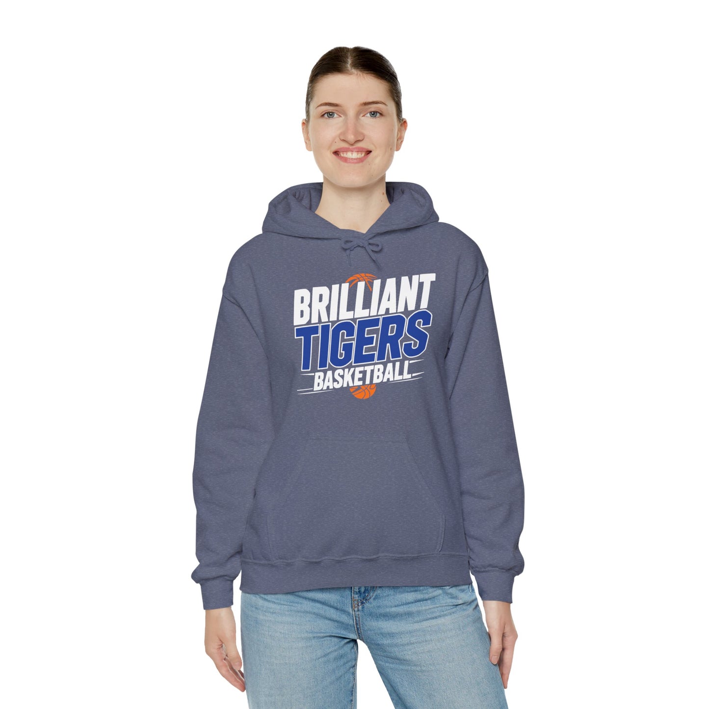 Adult Hoodie Sweatshirt \ Brilliant Tigers Basketball \ BTBK1