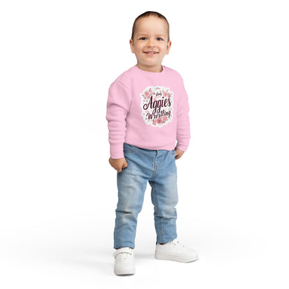 Toddler Crewneck Sweatshirt \ Hamilton Aggies Wrestling \ HAWG1