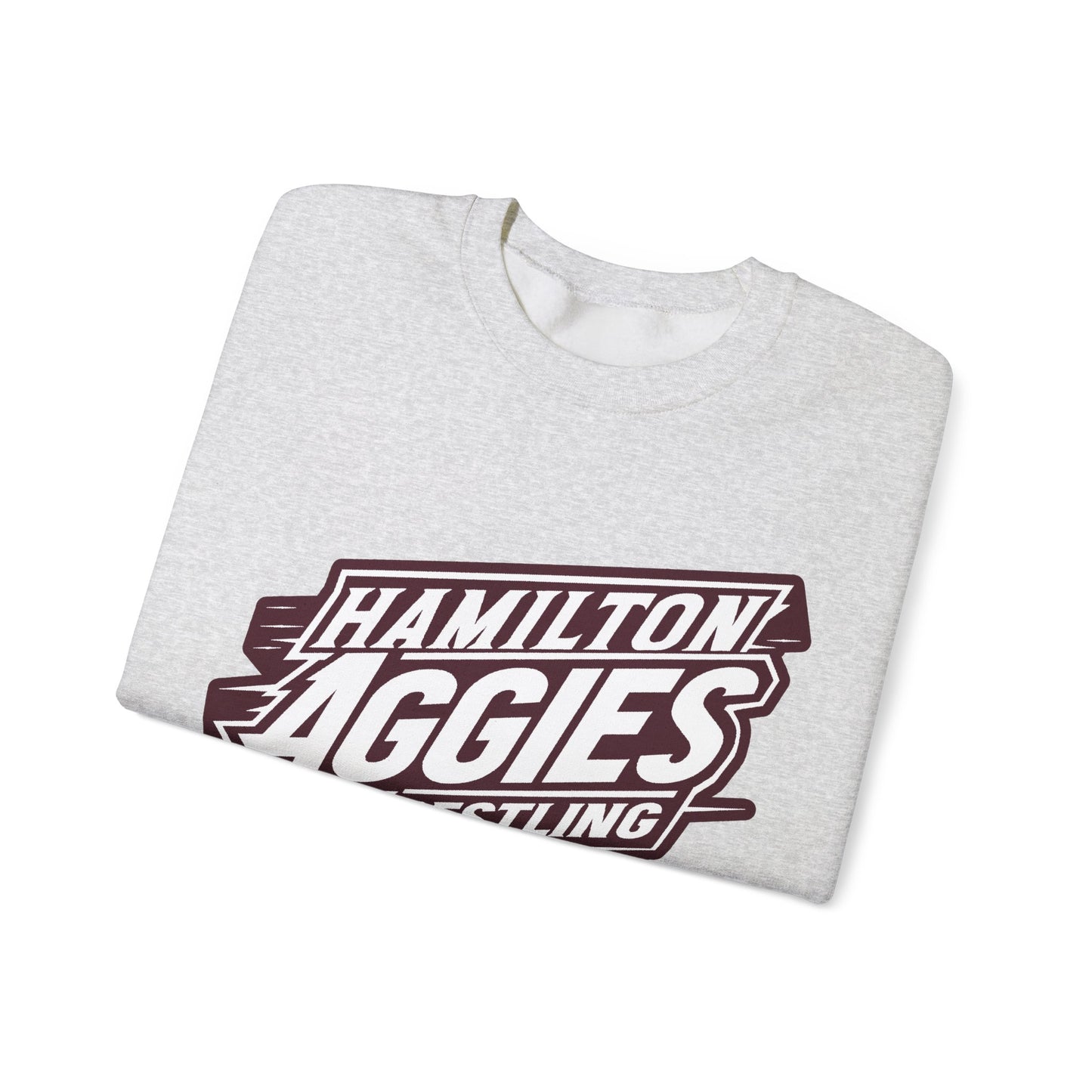 Adult Crewneck Sweatshirt \ Hamilton Aggies Wrestling \ HAW1