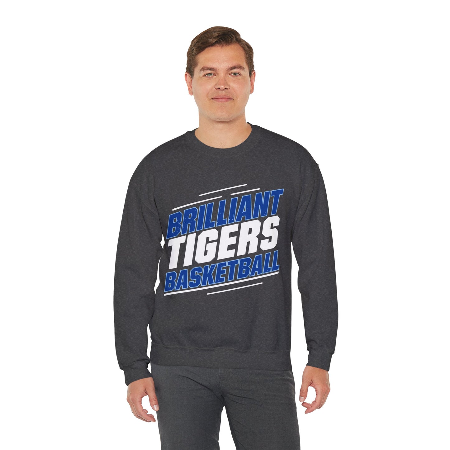 Adult Crewneck Sweatshirt \ Brilliant Tigers Basketball \ BTBK2