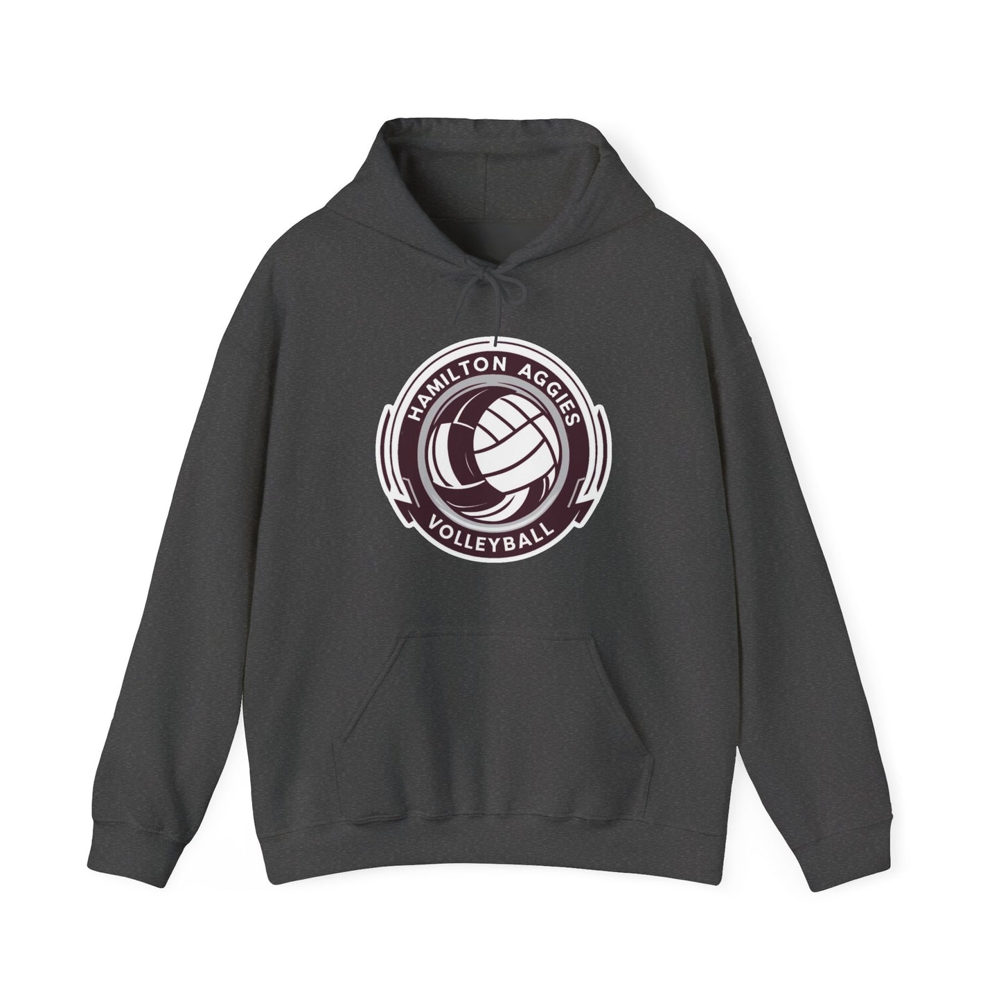Adult Hoodie Sweatshirt \ Hamilton Aggies Volleyball \ HAV1