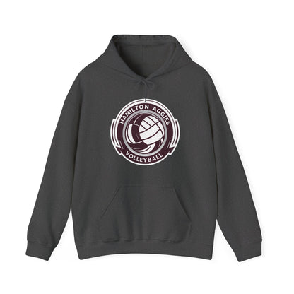Adult Hoodie Sweatshirt \ Hamilton Aggies Volleyball \ HAV1