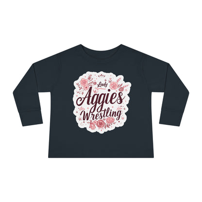 Toddler Long Sleeve Tee \ Hamilton Aggies Wrestling \ HAWG1