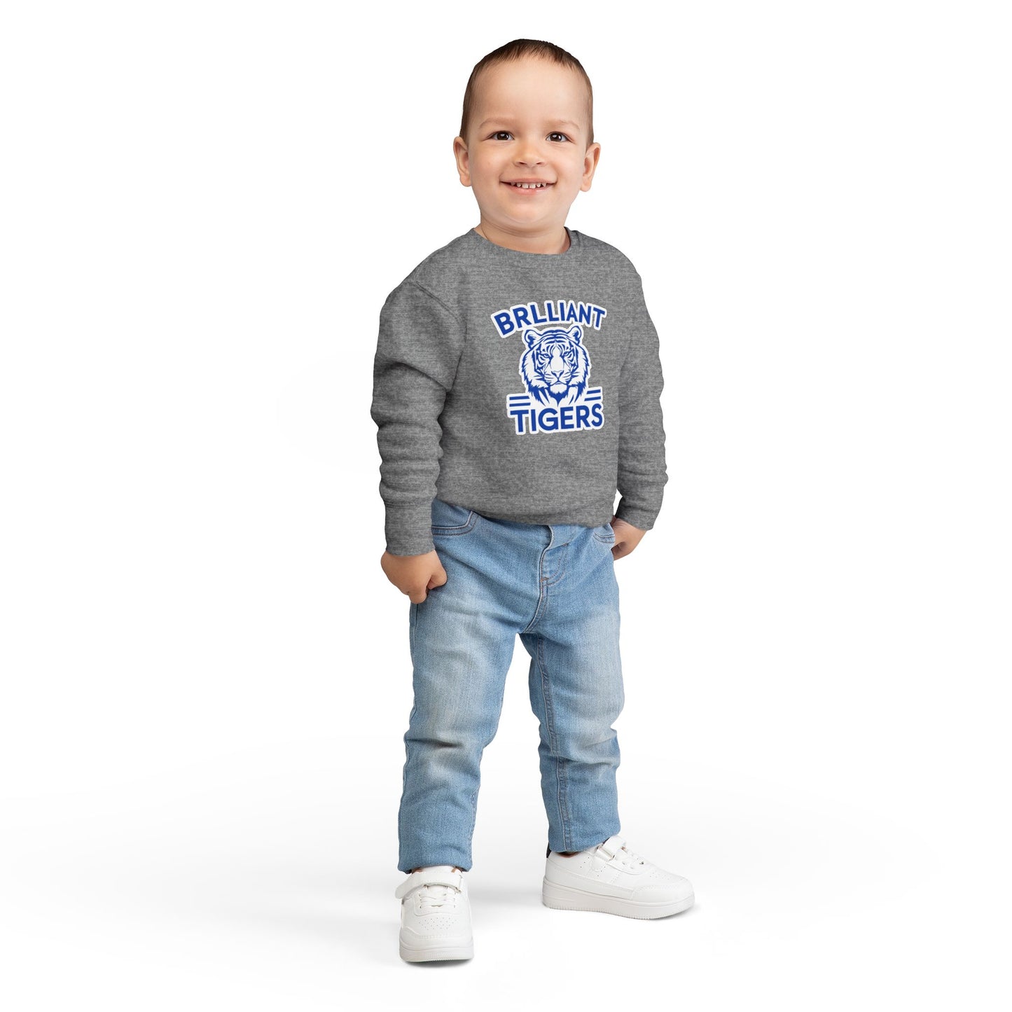 Toddler Crewneck Sweatshirt \ Brilliant Tigers \ BT1