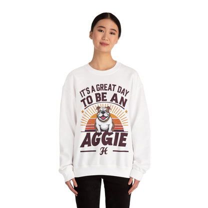 Adult Crewneck Sweatshirt \ It's a Great Day to be an Aggie! \ GDA3