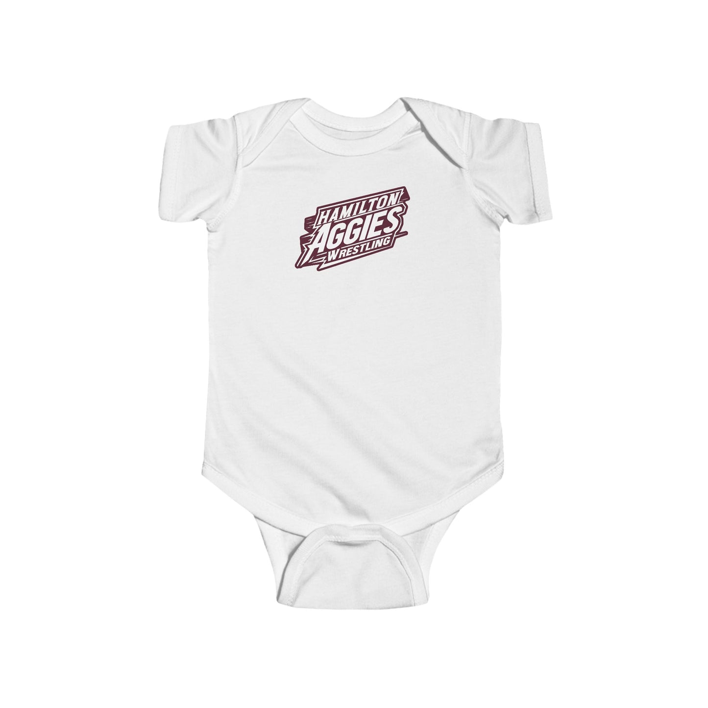 Short Sleeve Baby Bodysuit \ Hamilton Aggies Wrestling \ HAW1