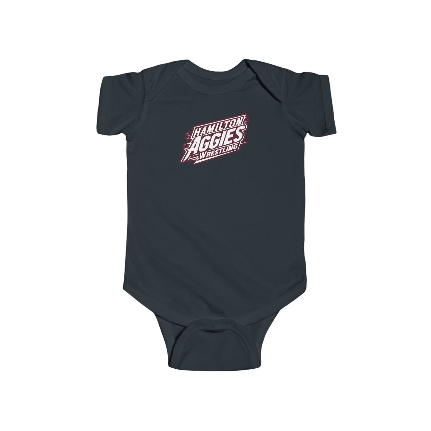 Short Sleeve Baby Bodysuit \ Hamilton Aggies Wrestling \ HAW1