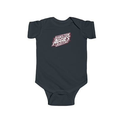Short Sleeve Baby Bodysuit \ Hamilton Aggies Wrestling \ HAW1