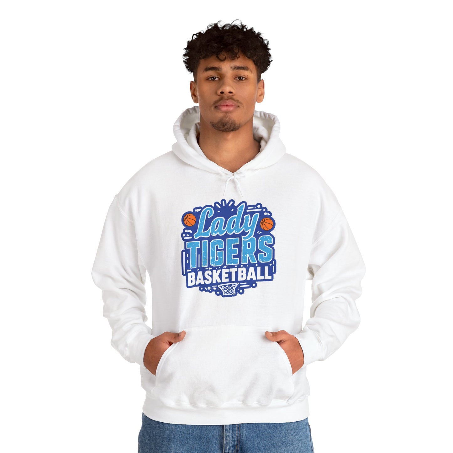Adult Hoodie Sweatshirt \ Brilliant Tigers Basketball \ BTBKG1