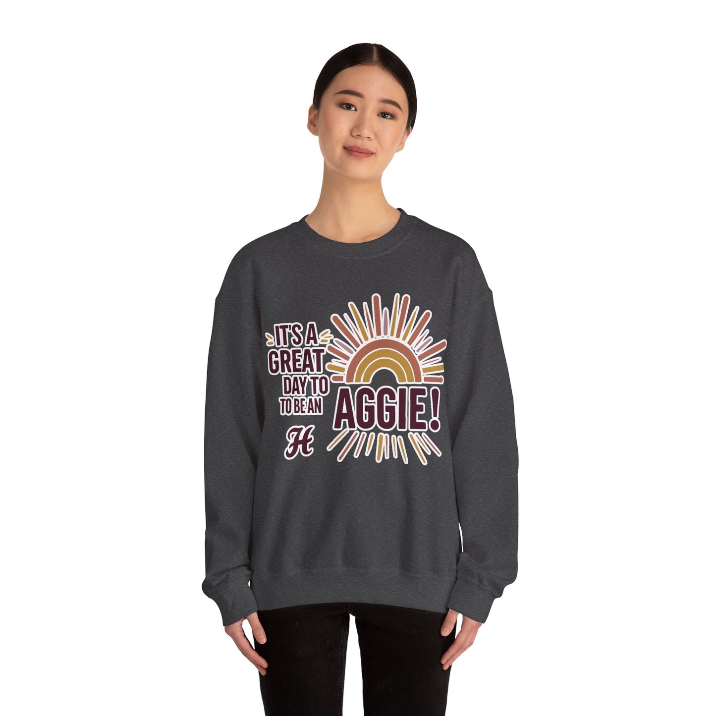 Adult Crewneck Sweatshirt \ It's a Great Day to be an Aggie! \ GDA1
