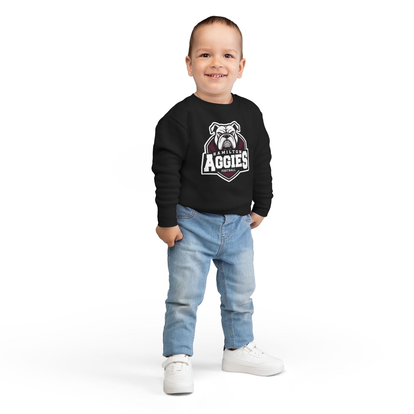 Toddler Crewneck Sweatshirt \ Hamilton Aggies Football \ HAF2