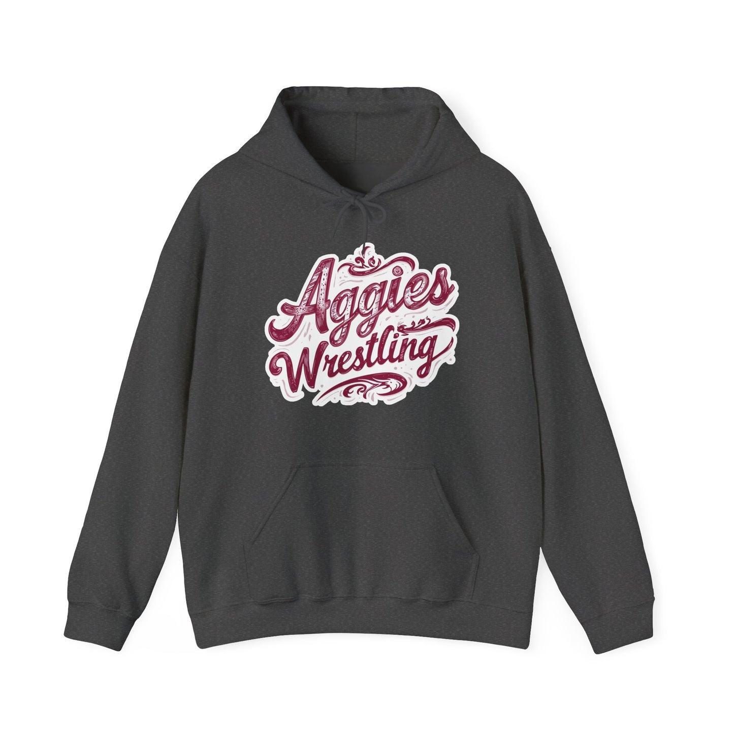 Adult Hoodie Sweatshirt \ Hamilton Aggies Wrestling \ HAWG2
