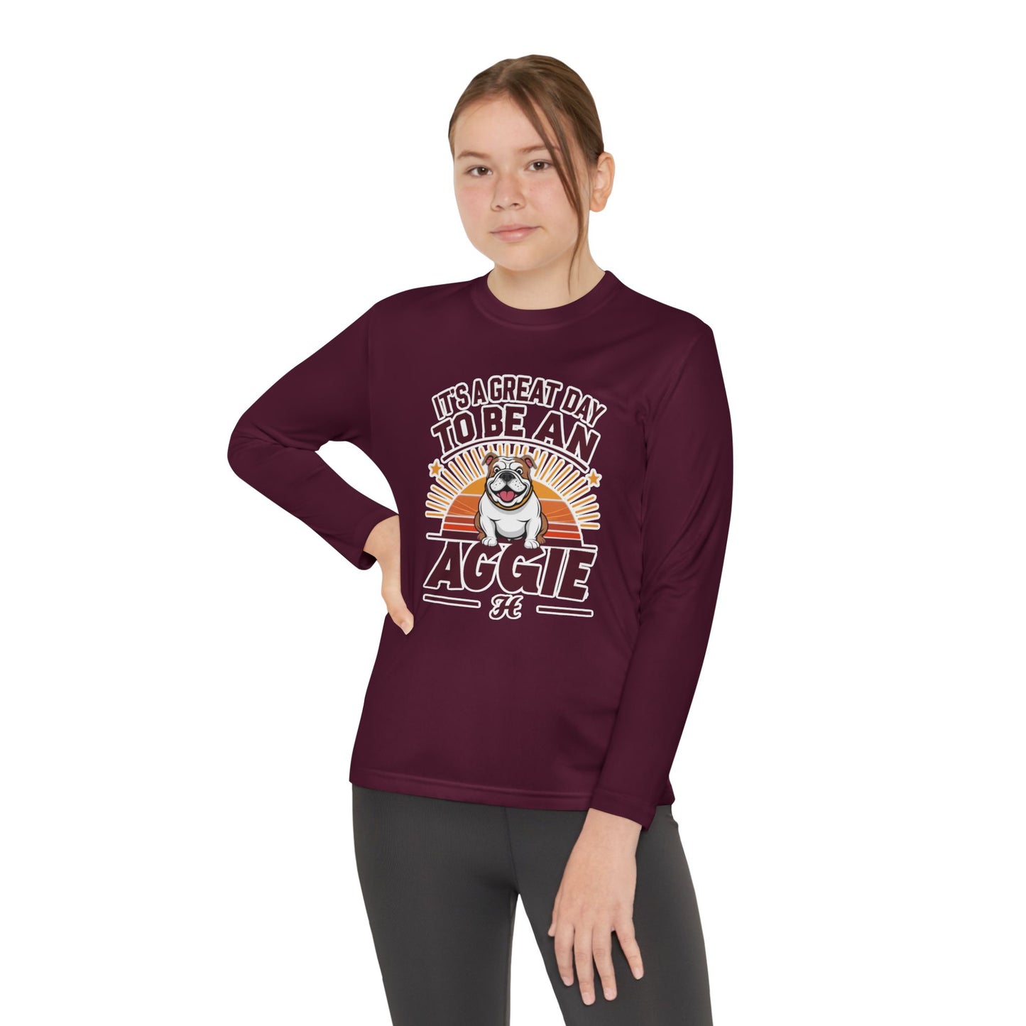 Youth Long Sleeve Tee \ It's a Great Day to Be an Aggie! \ GDA2