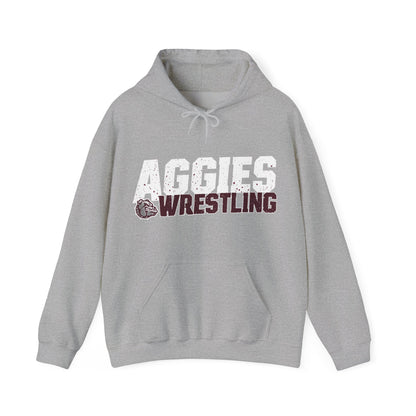 Adult Hoodie Sweatshirt \ Hamilton Aggies Wrestling \ HAW3