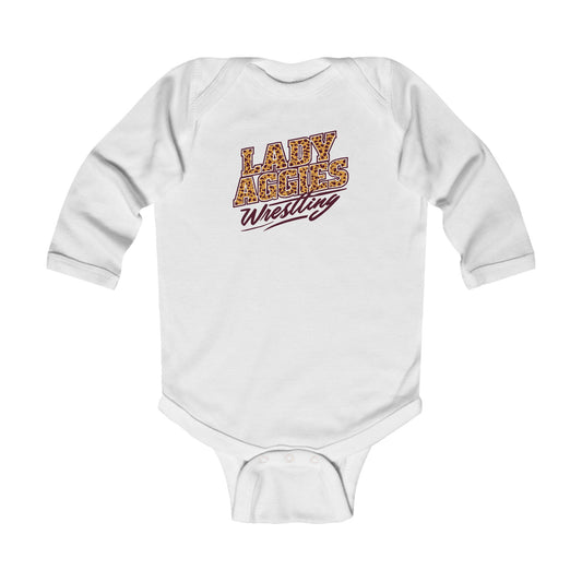Long Sleeve Baby Bodysuit \ Hamilton Aggies Wrestling \ HAWG3