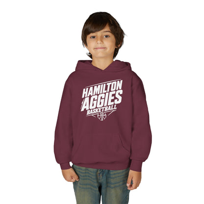 Youth Hoodie Sweatshirt \ Hamilton Aggies Basketball \ HABB2