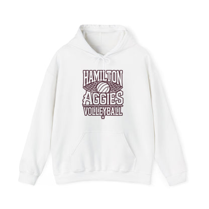 Adult Hoodie Sweatshirt \ Hamilton Aggies Volleyball \ HAV2